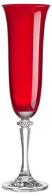 Ποτήρι Σαμπάνιας 175ml Κοκκινο Branta - Crystal Bohemia - 6 ΤΜΧ