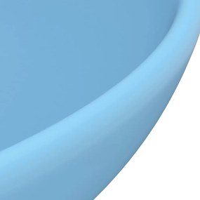 Νιπτήρας Πολυτελής Στρογγυλός Γαλάζιο Ματ 32,5x14 εκ. Κεραμικός - Μπλε