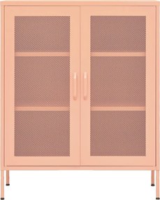 vidaXL Ντουλάπι Αποθήκευσης Ροζ 80 x 35 x 101,5 εκ. Ατσάλινο