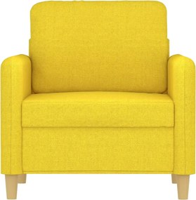vidaXL Πολυθρόνα Ανοιχτό Κίτρινη 60 εκ. Υφασμάτινη