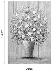 ΠΙΝΑΚΑΣ ΣΕ ΚΑΜΒΑ FLOWERPOT INART 70X3X100ΕΚ