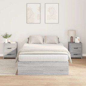 vidaXL Κρεβάτι Αποθήκευσης Γκρι Σονομα 120x200 εκ