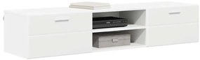 vidaXL Ντουλάπι TV με ράφι Λευκό 150 x 39 x 30 εκ Επεξεργασμένο ξύλο