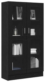 vidaXL vitaXL Βιβλιοθήκη Μαύρη Δρυς 82,5x30,5x150 εκ Επεξεργασμένο ξύλο