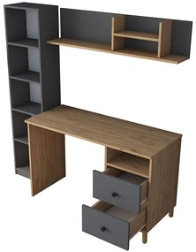 Γραφείο 893RAN3337 120x50x161,8cm Walnut-Anthracite