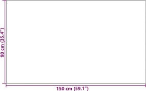 vidaXL Χαλάκι Εξώπορτας Μπεζ και Μαύρο 90 x 150 cm 100% Πολυαμίδιο