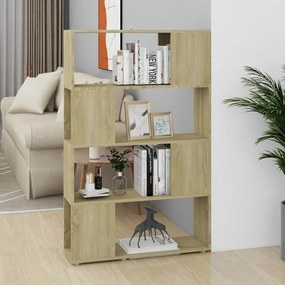 vidaXL Βιβλιοθήκη/Διαχωριστικό Χώρου Sonoma Δρυς 80x24x124,5εκ Μοριοσ.
