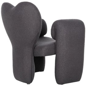 Πολυθρόνα HARTT C9777.01 Γκρί Teddy Ύφασμα 84x74x87Yεκ. 84x74x87 εκ.