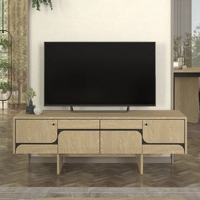 Έπιπλο τηλεόρασης Lava rota oak-ανθρακί 150x35x51εκ