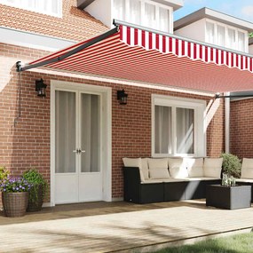 vidaXL Αντιανεμικό Κόκκινο και Λευκό 500 x 300 εκ