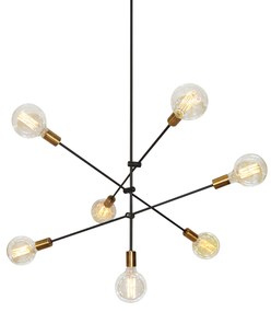 SE 136-7 CODY PENDANT BLACK & BRUSHED BRASS Δ4