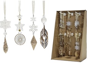 Χριστουγεννιάτικα Κρεμαστά Διακοσμητικά Πολύχρωμο 15cm Σε 4 Σχέδια