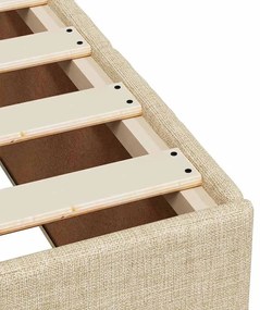 ΚΡΕΒΑΤΙ BOXSPRING ΜΕ ΣΤΡΩΜΑ ΚΡΕΜ 120X200 ΕΚ. ΥΦΑΣΜΑΤΙΝΟ 3287040