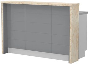 Πάγκος νησίδας Hudson-Μήκος: 150 εκ.-Γκρι-Latino Marble