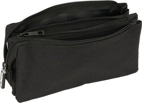 Τριπλή Κασετίνα Kappa Dark Μαύρο 22 x 12 x 3 cm