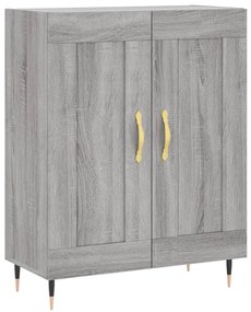 vidaXL Ντουλάπι Γκρι Sonoma 69,5 x 34 x 180 εκ. Επεξεργασμένο Ξύλο