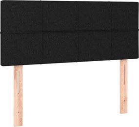 vidaXL Κρεβάτι Boxspring με Στρώμα Μαύρο 90x200 εκ. Βελούδινο