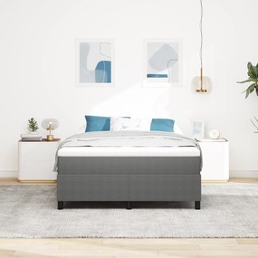 vidaXL Κρεβάτι με Στρώμα σε Ανοιχτό Γκρι, 140x200 cm, Ύφασμα Κορντούρας