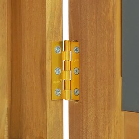 vidaXL Ντουλάπι Καθρέφτη 60 x 10 x 40 εκ. από Μασίφ Ξύλο Teak