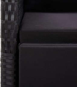 vidaXL Σετ Τραπεζαρίας Κήπου 5 Τεμαχίων Μαύρο