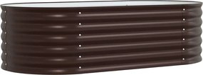 vidaXL Ανεβασμένο Κρεβάτι Καφέ 160 x 80 x 44 cm Ατσάλι