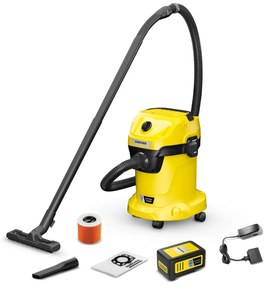 Σκούπα Kärcher Υγρής Και Ξηρής Αναρρόφησης WD 3-18 Battery Set (1.628-551.0) με Ισχύ 225 W και χωρητικότητα κάδου 17 L