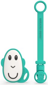 Μασητικό Με Κλιπ (Σετ) Matchstick Monkey Soother Clip  &amp; Flat Monkey Teether Green