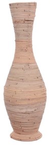 Διακοσμητικό βάζο Uala Inart αντικέ φυσικό ξύλο μπανάνα Φ25x70εκ