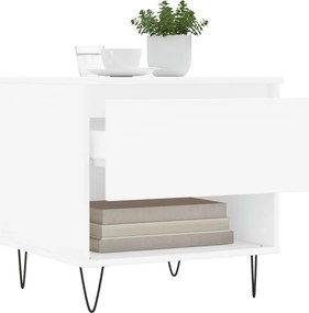 vidaXL Τραπεζάκια Σαλονιού 2 τεμ. Λευκά 50x46x50 εκ Επεξεργασμένο Ξύλο
