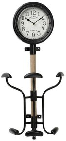 Ρολόι-Κρεμάστρα GAD116 Καφέ-Μαύρο 71x33,5x23,5cm Espiel Metal,Wood