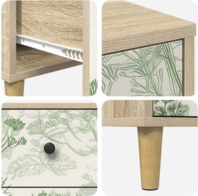 vidaXL Κομοδίνο GOTHA Sonoma Δρυς 36 x 33 x 60 εκ Επεξεργασμένο Ξύλο