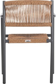 ΠΟΛΥΘΡΟΝΑ ΑΛΟΥΜΙΝΙΟΥ STER HM5786.12 ΑΝΘΡΑΚΙ-ΣΥΝΘ.RATTAN ΜΠΕΖ 55,5x53x78Υεκ.
