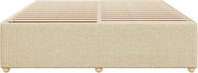 vidaXL Σκελετός Κρεβατιού Χωρίς Στρώμα Κρεμ 200x200 εκ. Υφασμάτινο