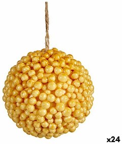 Χριστουγεννιάτικη μπάλα Krist+ Κίτρινο Πλαστική ύλη (24 Μονάδες)