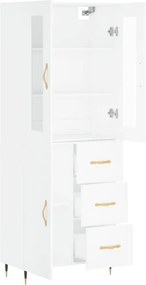 vidaXL Ντουλάπι Λευκό 69,5x34x180 εκ. από Επεξεργασμένο Ξύλο