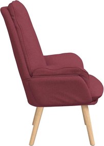 vidaXL Πολυθρόνα Κόκκινο 69 x 74 x 93 εκ. Ύφασμα και Κόντρα Πλακέ