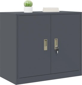 vidaXL Ντουλάπι αποθήκευσης Ανθρακί 80 x 40 x 70 εκ Ατσάλι