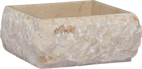 vidaXL Νιπτήρας Κρεμ 30 x 30 x 13 εκ. Μαρμάρινος