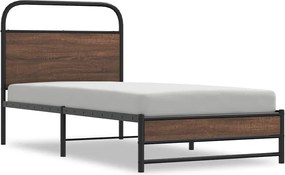 vidaXL Πλαίσιο Κρεβατιού Χωρ. Στρώμα Καφέ Δρυς 90x200 εκ Επεξ. Ξύλο