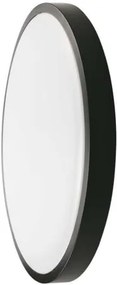 V-TAC LED πλαφονιέρα 18W SMD στρογγυλή θερμό λευκό 3000K IP44 με μαύρο σώμα 100lm/W  SKU: 7633