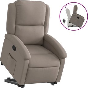 vidaXL Πολυθρόνα Ανακλινόμενη με Ανύψωση Χρώμα Taupe Υφασμάτινη