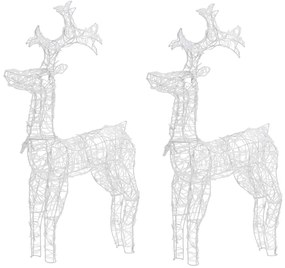 vidaXL Χριστουγ. Διακοσμητικά Τάρανδοι 2 τεμ. 60x16x100 εκ. Ακρυλικό
