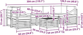 vidaXL Σειρά Καναπέ Εξωτερικού 8 pcs Άσπρο και Ανθρακί Πολυεστέρας