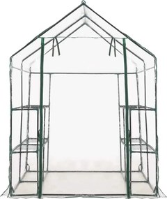 vidaXL Θερμοκήπιο με 8 Ράφια 143 x 143 x 195 εκ.