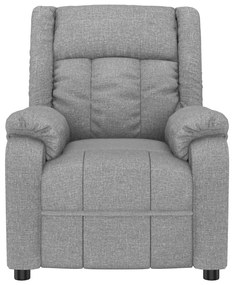 vidaXL Πολυθρόνα Μασάζ Ανοιχτό Γκρι Υφασμάτινη