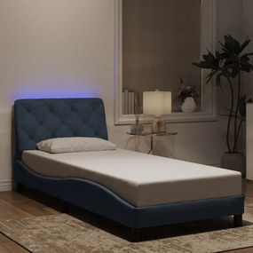 vidaXL Πλαίσιο Κρεβατιού με LED Σκούρο Γκρι 80x200 εκ. Βελούδινο