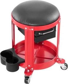 VEVOR Rolling Mechanic Stool Garage Seat 300 lbs Load with Wheels &amp; Storage