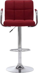 vidaXL Καρέκλες Μπαρ 2 τεμ. Μπορντό Υφασμάτινες