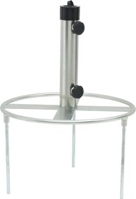 vidaXL Βάση Ομπρέλας με Ακίδες Εδάφους Ασημί για Ø38/48 χιλ. Ατσάλι