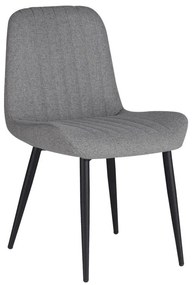 Καρέκλα Versa γκρι-μπλε ύφασμα-πόδι μαύρο μέταλλο 54x63.5x84εκ 54x63.5x84 εκ.